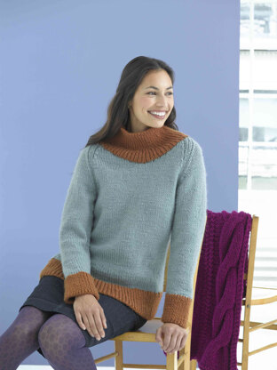 Trillium Pullover in Lion Brand Alpine Wool - 90083AD