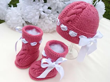 Baby Girl Pattern Knitting Baby Shoes Baby Hat