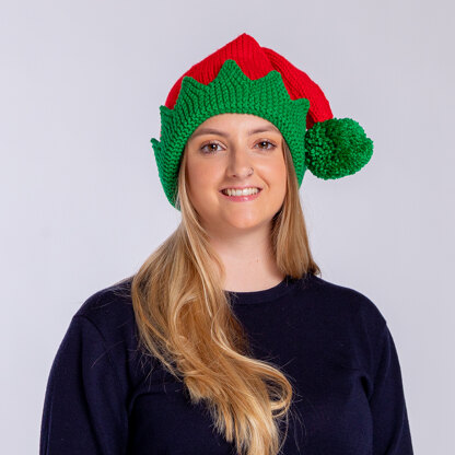 Elf Hat - Free Knitting Pattern for Christmas in Paintbox Yarns Simply Chunky