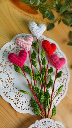 Heart bouquet with leaves