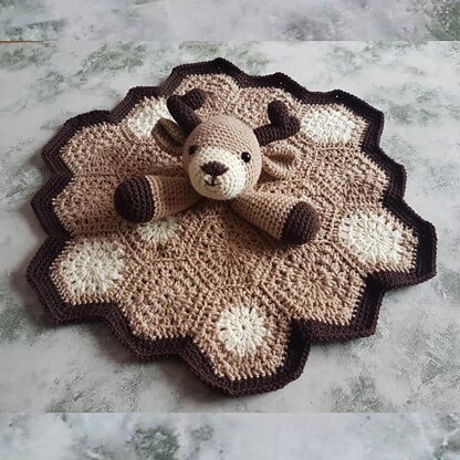 Freddy The Fawn Baby Deer Lovey Security Blanket Crochet pattern by Crafting Happiness LoveCrafts