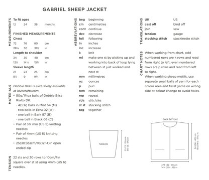 Gabriel Sheep Jacket - Knitting Pattern for Kids in Debbie Bliss Rialto DK by Debbie Bliss