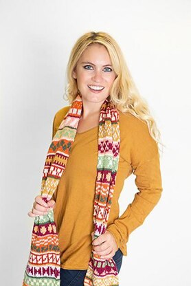 Golden Hour Fair Isle Scarf