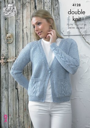 Cardigans in King Cole Authentic DK - 4128 - Downloadable PDF