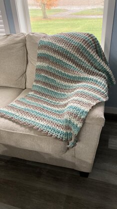 Simple Squishy Crochet Bulky Throw Blanket