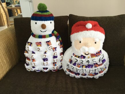 Snowman and Santa Advent Cushions #2