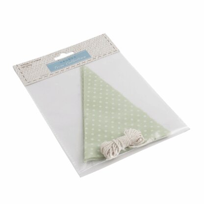 Groves Trim Collection Make-Your-Own Bunting Kit: Green with White Spot Embroidery Kit