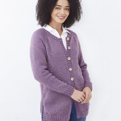 Cardigan and Sweater in King Cole Big Value Tweed DK - 5707 - Downloadable PDF