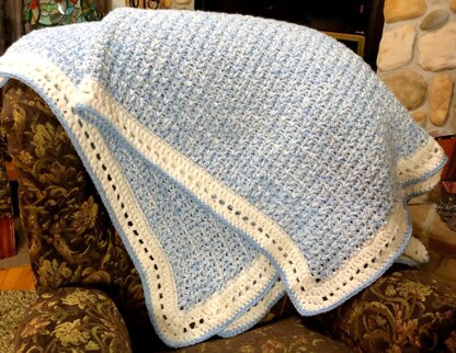 Modern Double Crochet V-Stitch Chunky Blanket