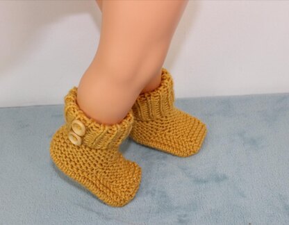 Toddler Chunky 2 Button Slipper Boots Circular