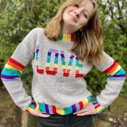 Rainbow Love Heart Jumper