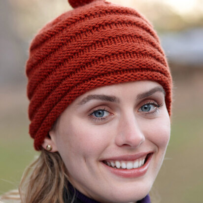 Two Ball Hat in Lion Brand Superwash Merino Cashmere - L0561