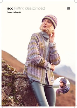 Women's Cardigan, Headband and Snood in Rico Creative Melange dk - 1050 - Downloadable PDF