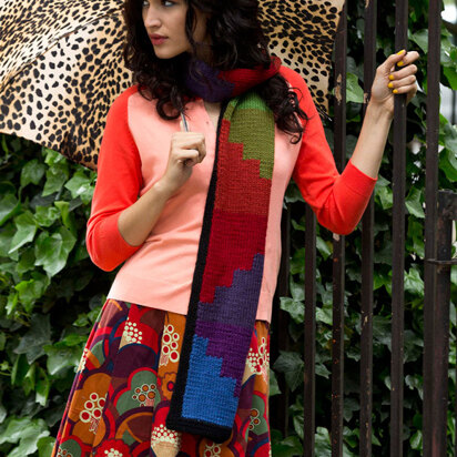 Paintbox Scarf in Lion Brand Vanna's Choice - L20619