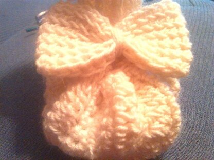 Baby Booties with Bow / Scarpine con fiocco