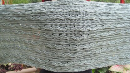 Warm Brioche Cabled Stole