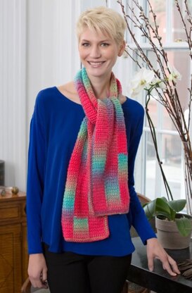 Gradient Strip Scarf in Red Heart Boutique Unforgettable - LW4072