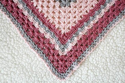 Puffs and Granny Stripes Shawlette