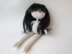 Doll Panda girl knitted flat