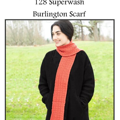 Burlington Scarf in Cascade Yarns 128 Superwash - C327 - Downloadable PDF