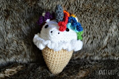 Unicorn Ice Cream Cone Amigurumi