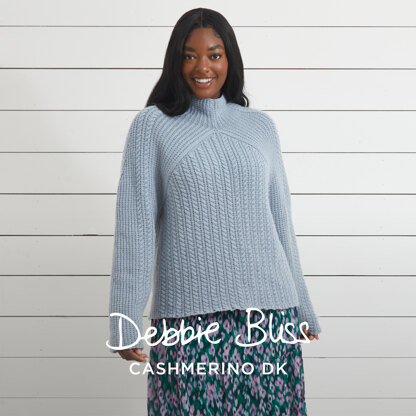 Debbie Bliss Diagonal Yoke Sweater PDF at WEBS