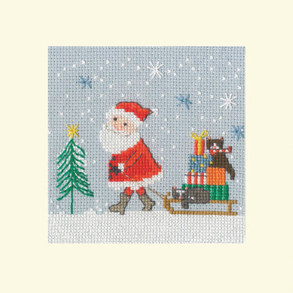Bothy Threads Delivery By Sledge Cross Stitch Kit - 10 x 10cm