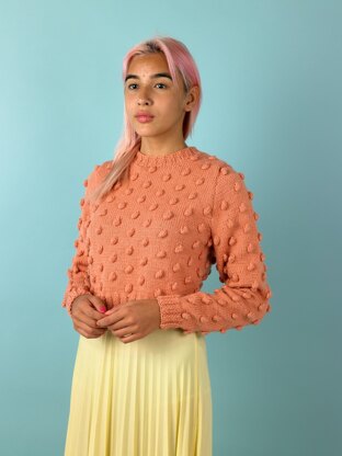 Paintbox Yarns Bubblegum Bobble Jumper PDF (Free)