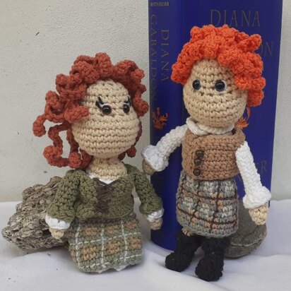 Outlander amigurumis (Jamie and Claire Fraser)