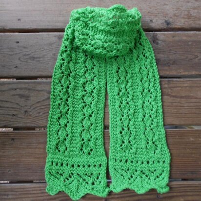 Spring Moss Lace Scarf
