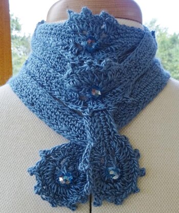 September crochet lariat scarf