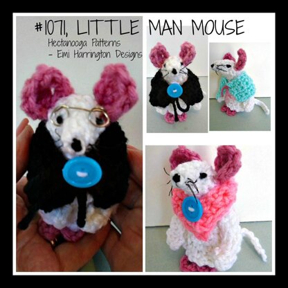 1071 - LITTLE MAN Crochet mouse