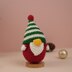 Gnome Wearing Green And White Hat Crochet Ornaments