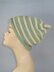 Stripey Roll Brim Topknot Slouch Hat