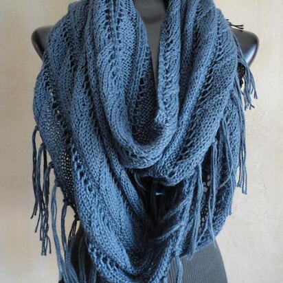 #123 Sophisticated Boho Lace Eternity Scarf