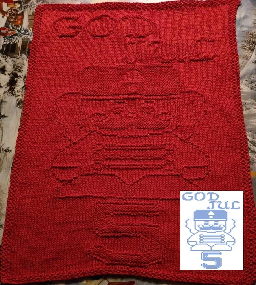 Nr. 448 5. Nutcracker God Jul guest towel | LoveCrafts
