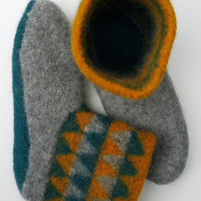 Felted Slippers - knitting pattern