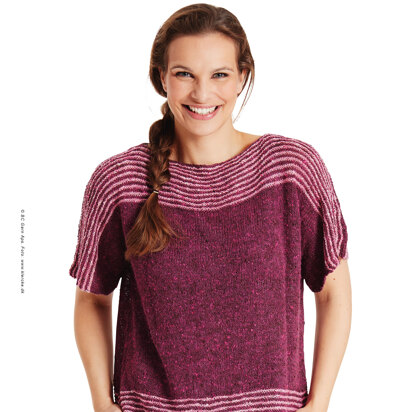 Little Stripes Top in BC Garn Tussah Tweed - 2413BC - Downloadable PDF