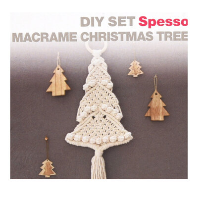 Hoooked DIY Macramé Kit Wall Hanger Christmas Tree - Off White