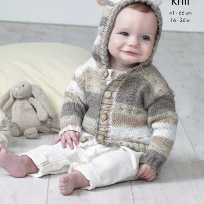 Hooded Jackets in King Cole Cottonsoft Baby Crush DK- 5104pdf - Downloadable PDF