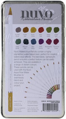 Tonic Studios Nuvo Watercolor Pencils 12/Pkg - Dark Shadows