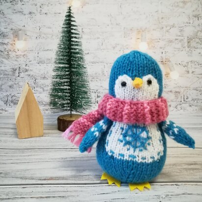 Toy Knitting Pattern Knit a baby penguin for a Christmas - knitting pattern