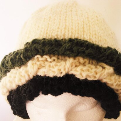 Ruffles Hat - knitting pattern