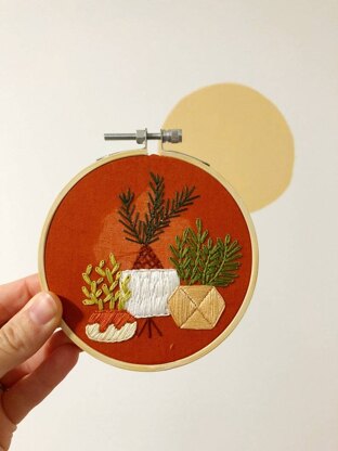 M Creative J Happy Houseplant Trio DIY Embroidery Kit