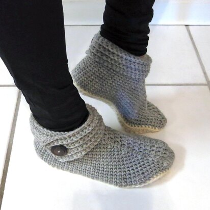 Women's Buttoned Up Slippers