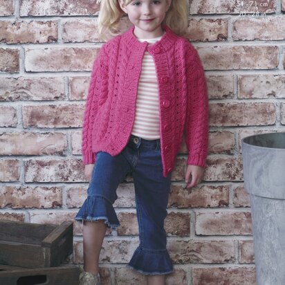 Cabled Sweater and Cardigan in King Cole Comfort Chunky - 4972 - Downloadable PDF
