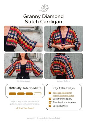 Granny Diamond Stitch Cardigan