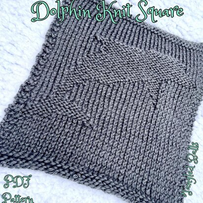 Dolphin Knit Square