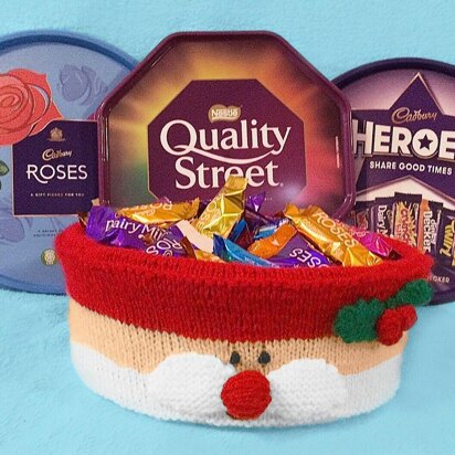 Christmas Santa Face Roses Chocolate Tub Cover