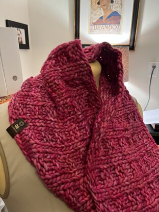 Christmas Waffle Stitch Cowl